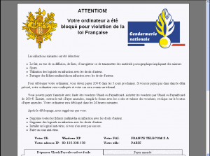 faux Virus "Gendarmerie Nationale" - Virus "Hadopi" - Virus "Interpole" - Virus "SACEM"... Nous vous dépannons rapidement. Nous éliminons de votre ordinateur ce virus, ransomware, et vérifions l'intégrité complète de votre ordinateur.